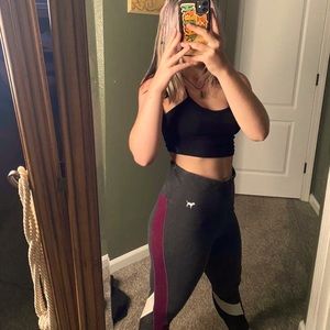 Grey/Maroon Leggings